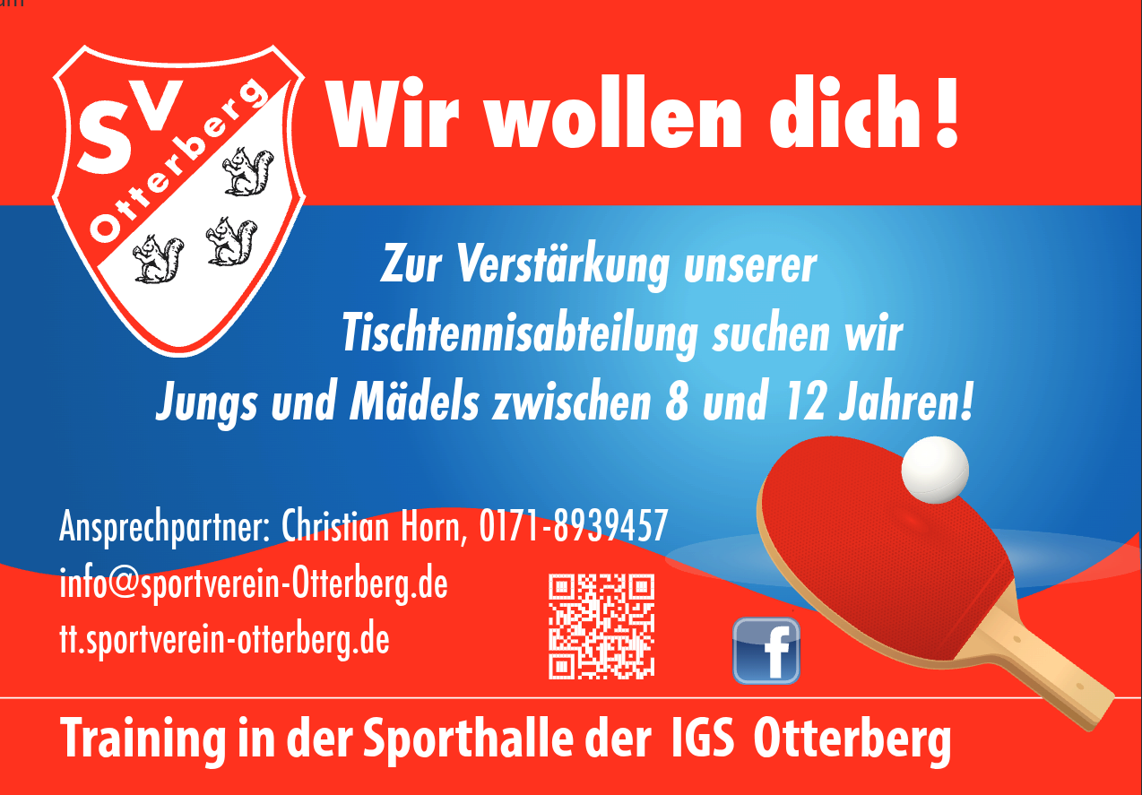 Komm zum Tischtennis – wir suchen dich!